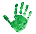 Barva na dětské otisky ručiček a nožiček - zelená