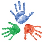 Barvy na dětské otisky ručiček a nožiček