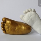 3D odlitek ručičky - zlatá patina