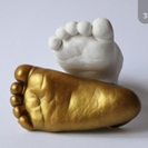 3D odlitek ručičky - zlatá patina