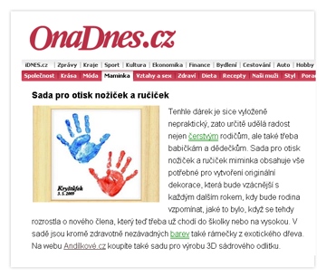 3D Memories otiskovací sady na Onadnes.cz