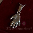 Stříbrné osobní šperky 3D Memories z 3D odlitku a otisku nožičky a ručičky