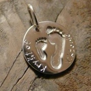 Stříbrný osobní šperk z otisku - kolečko