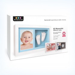 3D Memories odlévací sada baby pro 3D odlitek ručiček a nožiček s extra hlubokým bílým dvojrámečkem