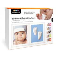 3D Memories odlévací sada baby pro 3D odlitek ručiček a nožiček - dva rámečky bílé